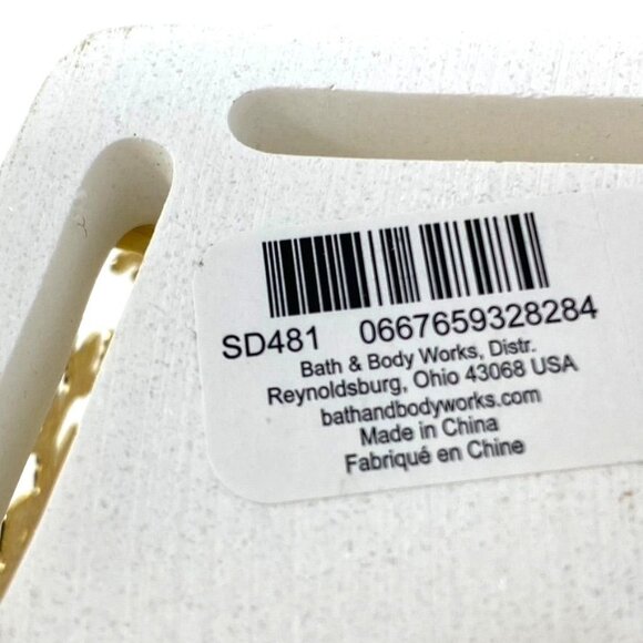 Bath & Body Works Foaming Hand Soap Holder Gold White Rhinestone Snowflakes - Picture 5 of 7